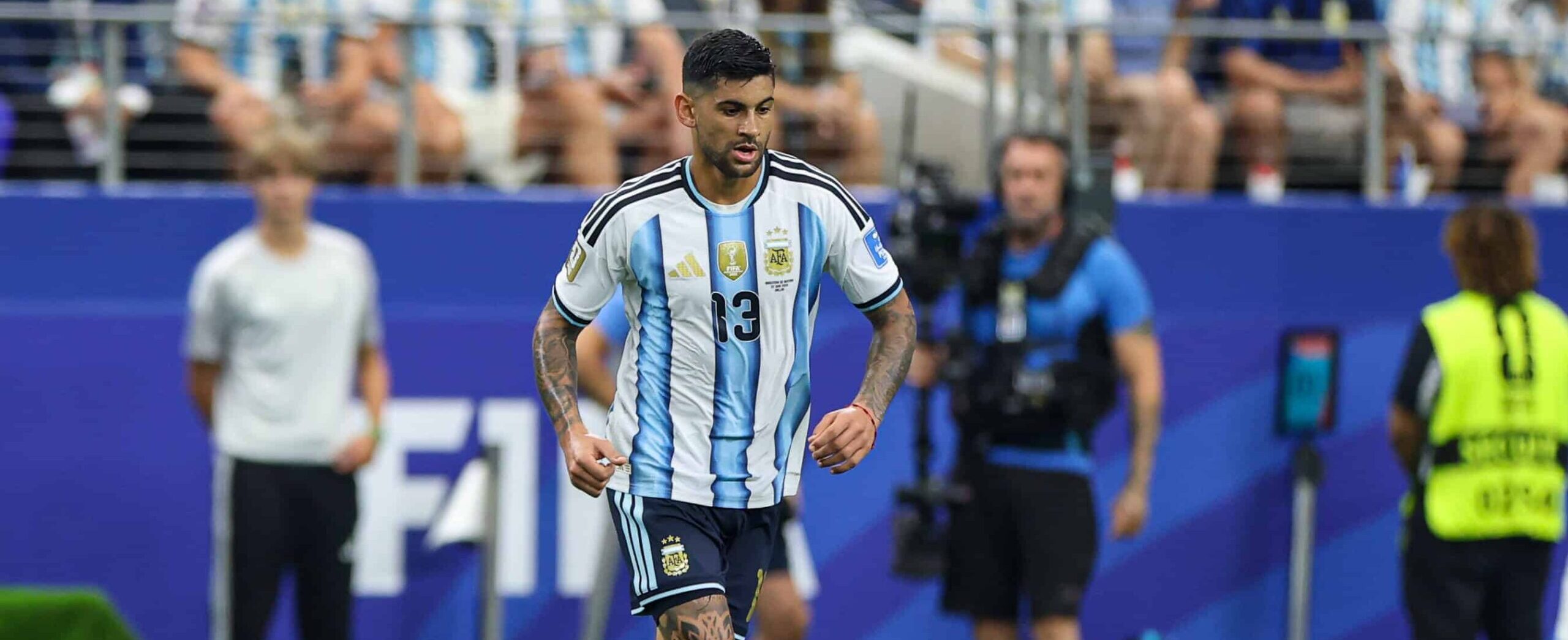 Cristian Romero in action for Argentina in 2026