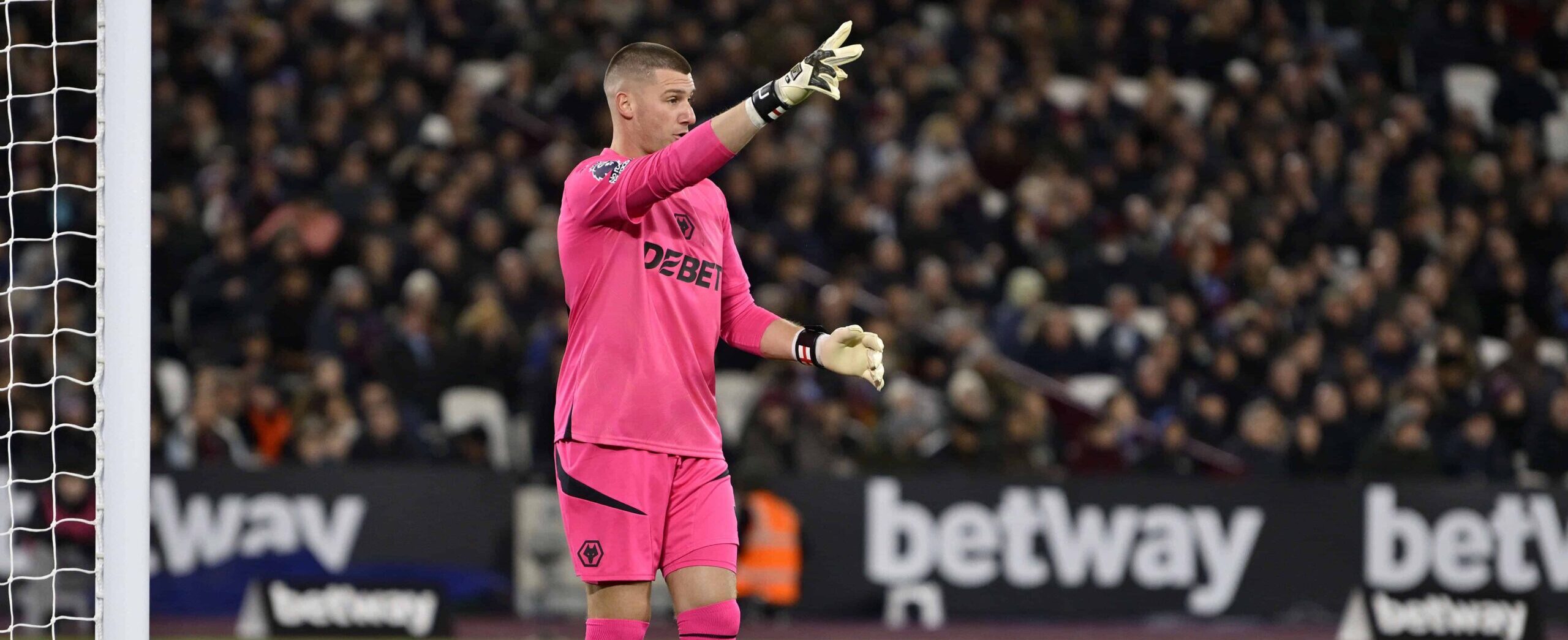 Sam Johnstone in action for Wolves now wanted by Burnley as Trafford replacement