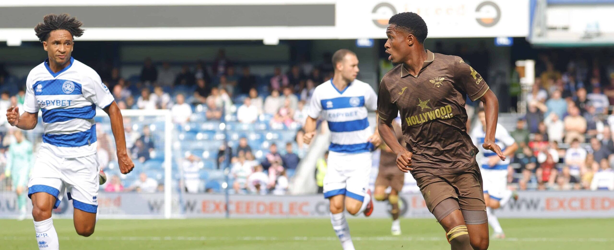 Jayden Meghoma in action for Brentford in 2025 pre-season friendly