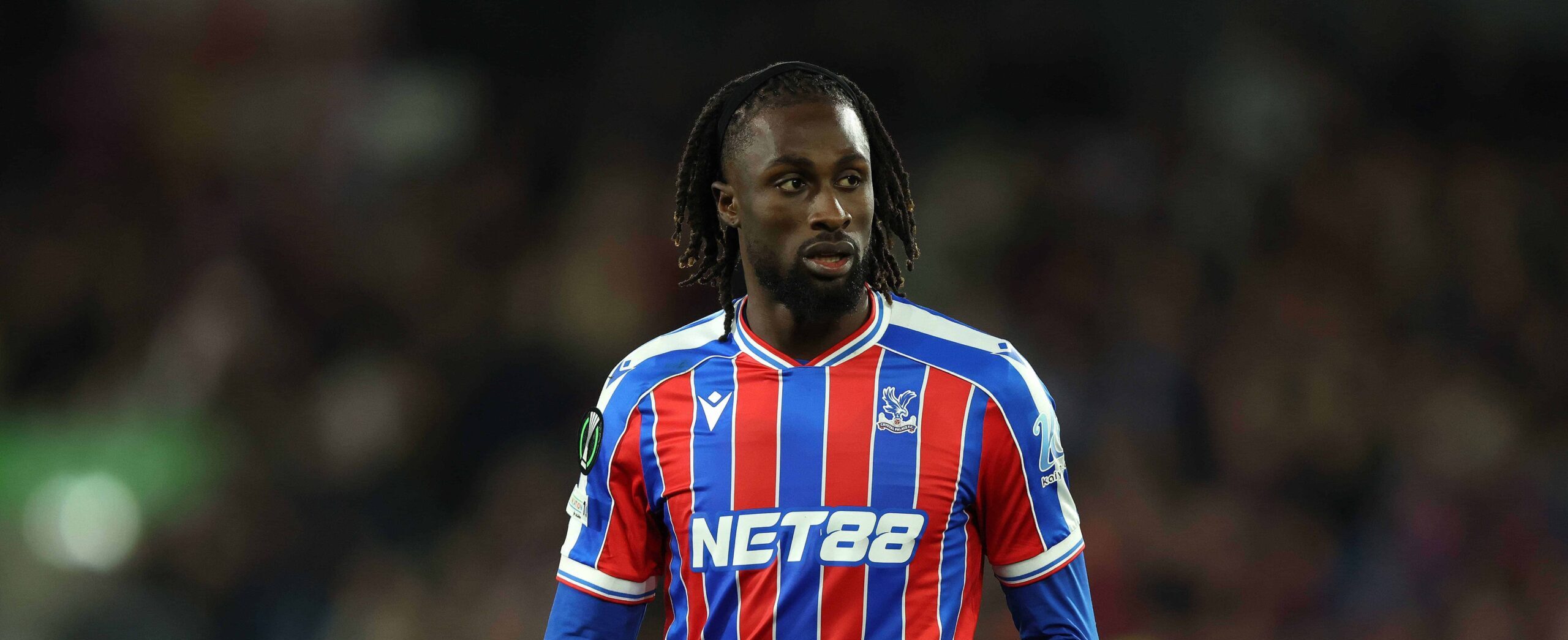 Evann Guessand in action for Crystal Palace
