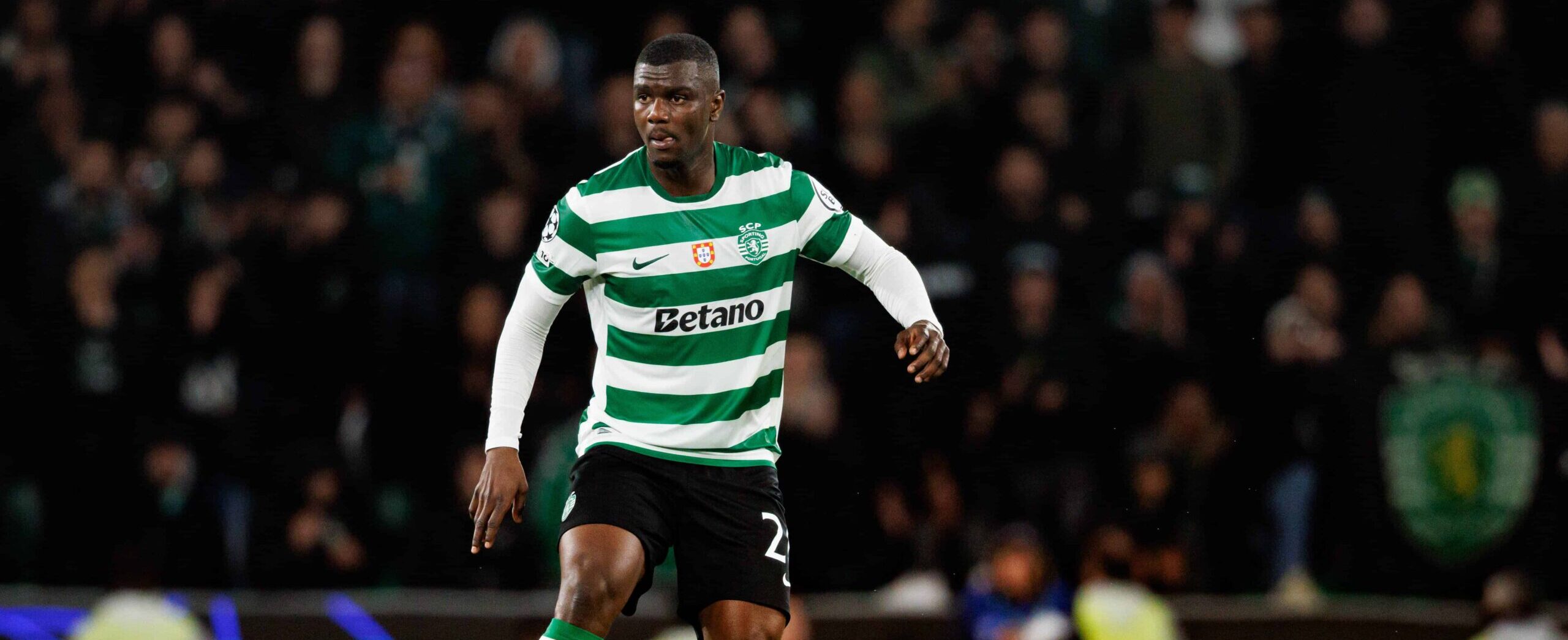Ousmane Diomande in action for Sporting in 2026