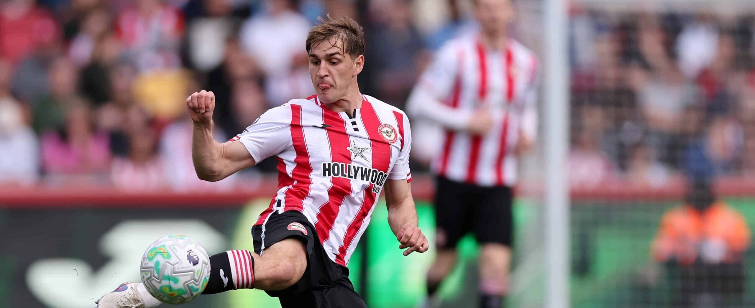 Yegor Yarmolyuk in action for Brentford in 2026