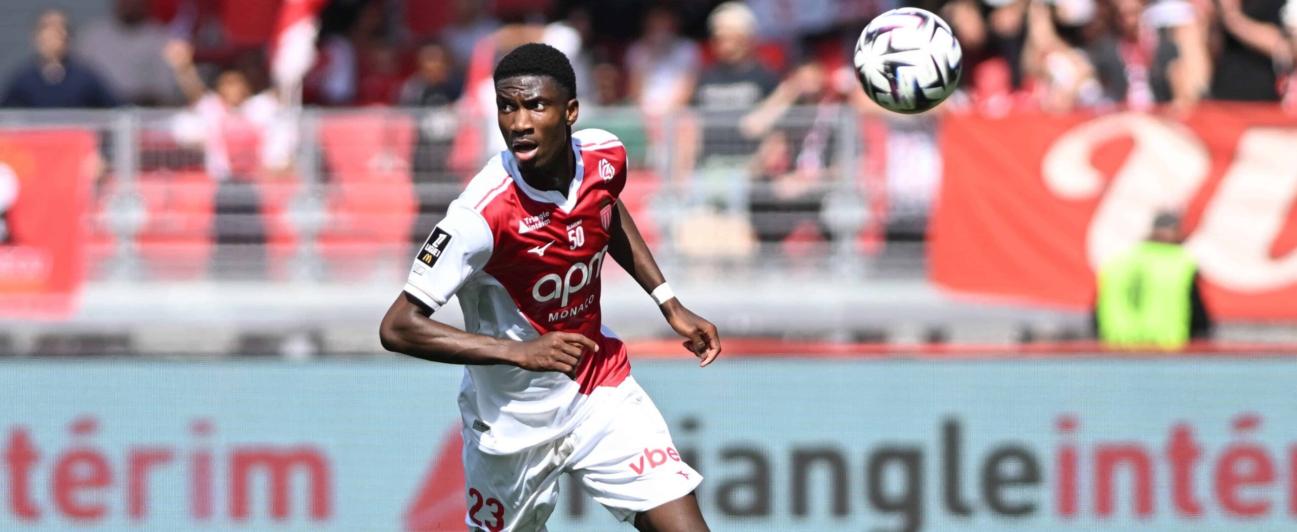 ALADJI BAMBA in action for Monaco in 2026