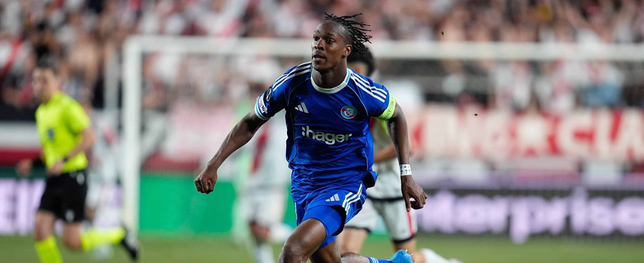 Emmanuel Emegha in action in 2026