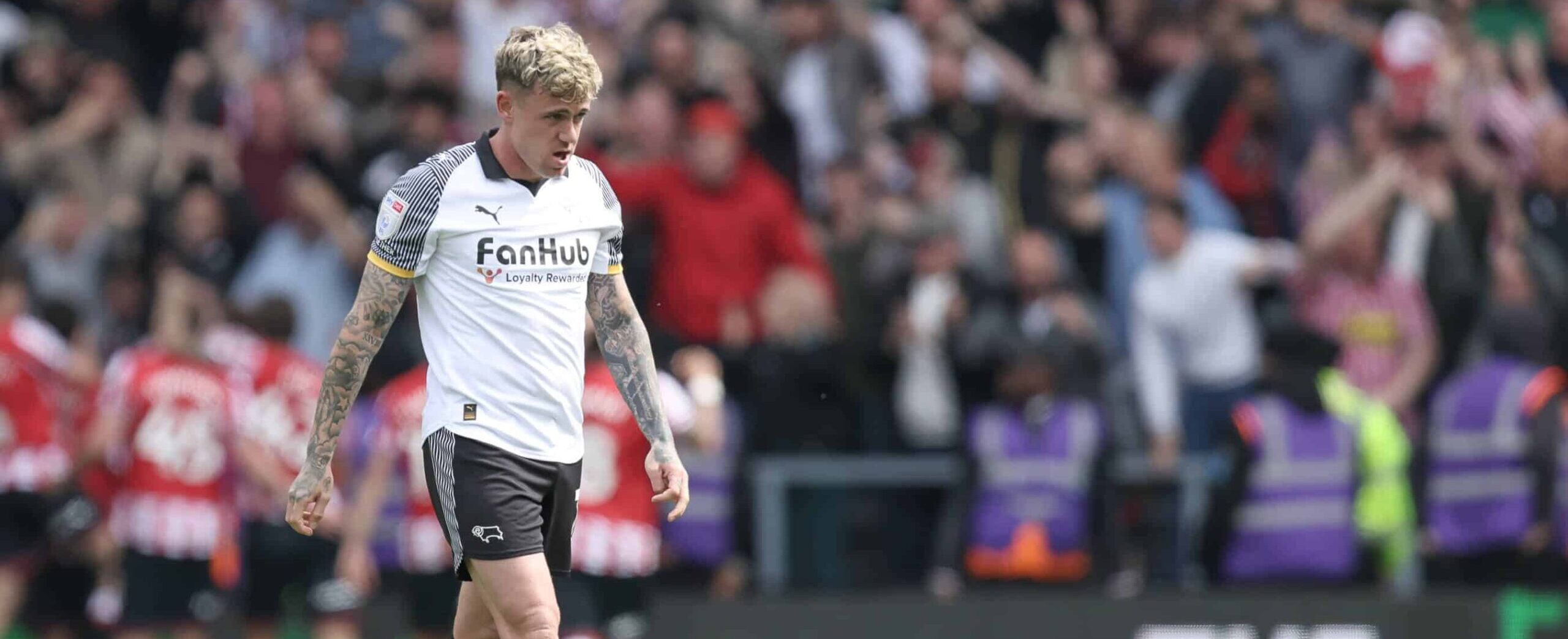 Sammie Szmodics in action for Derby in 2026