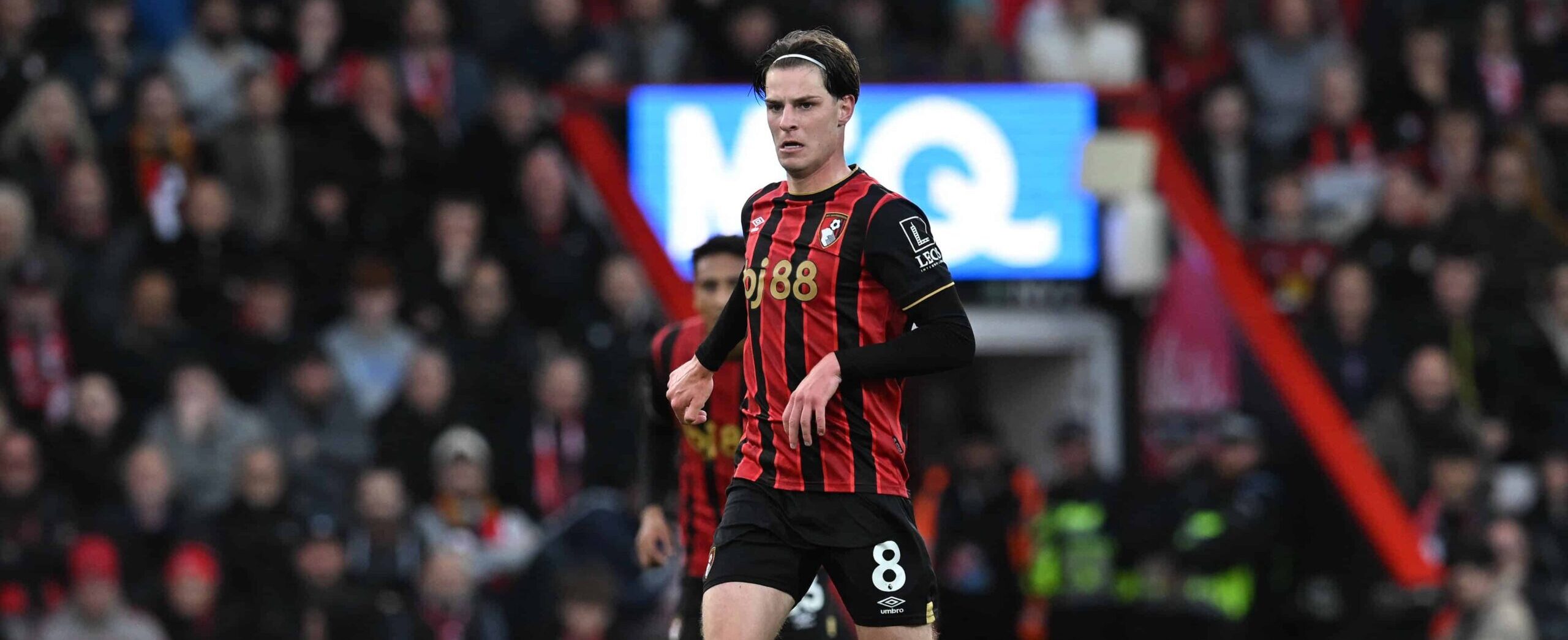 Alex Scott in action for Bournemouth in 2026