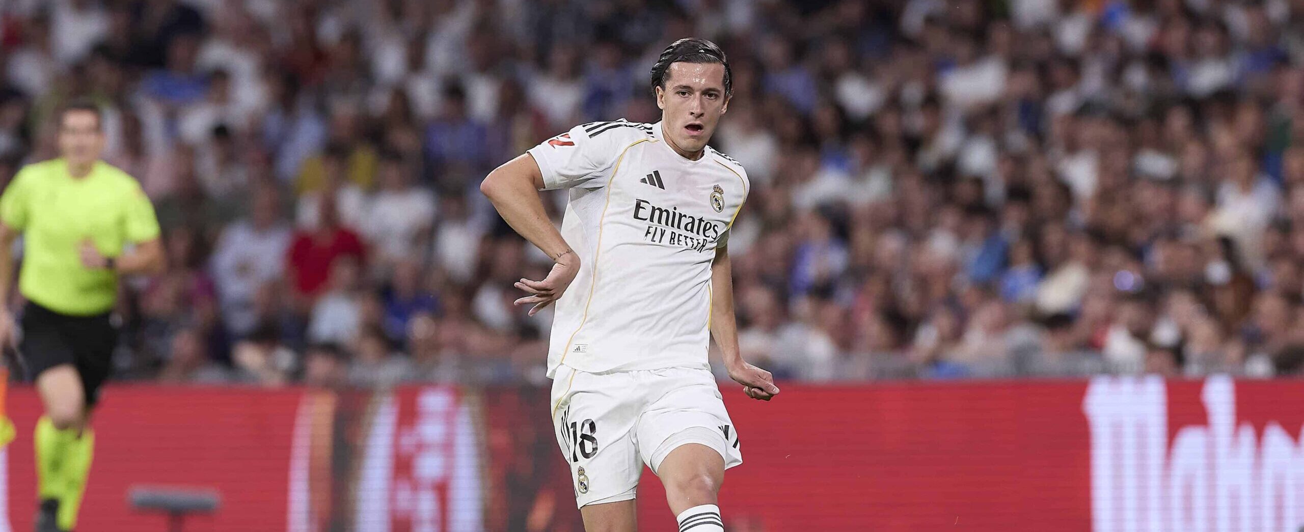 Alvaro Carreras in action for Real Madrid in 2026