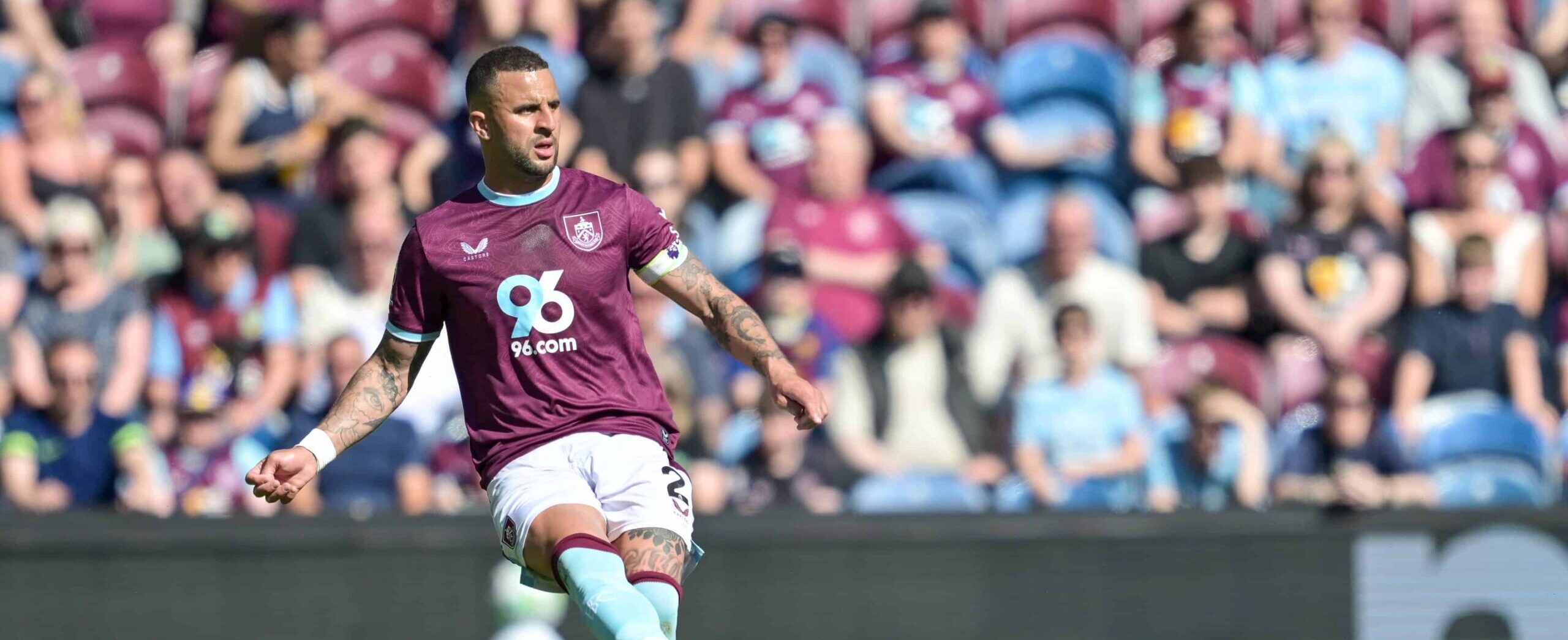 Kyle Walker in action for Burnley in 2026