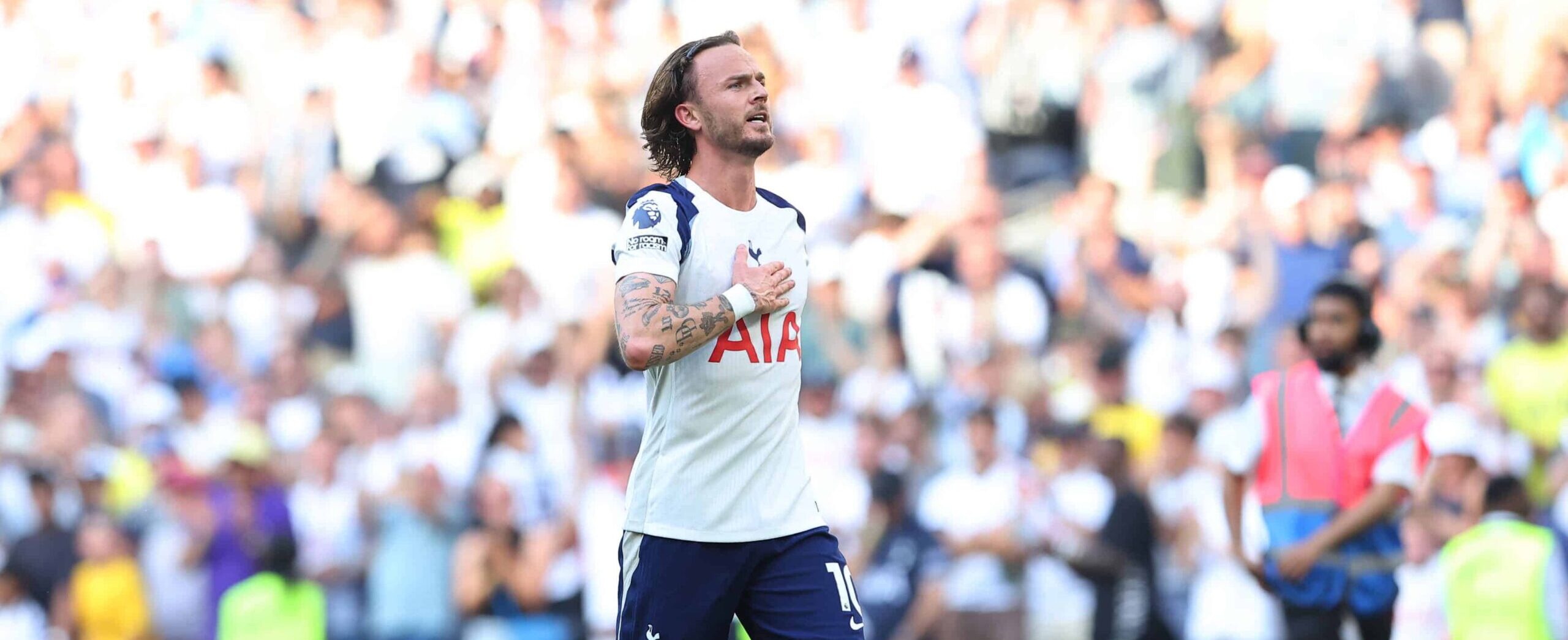 James Maddison in action for Spurs in 2026