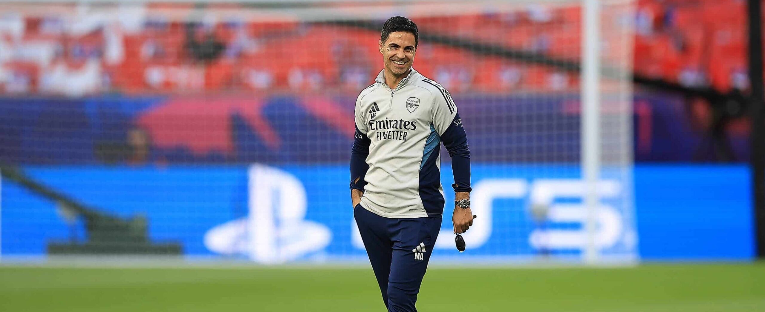 Mikel Arteta in action for Arsenal in 2026