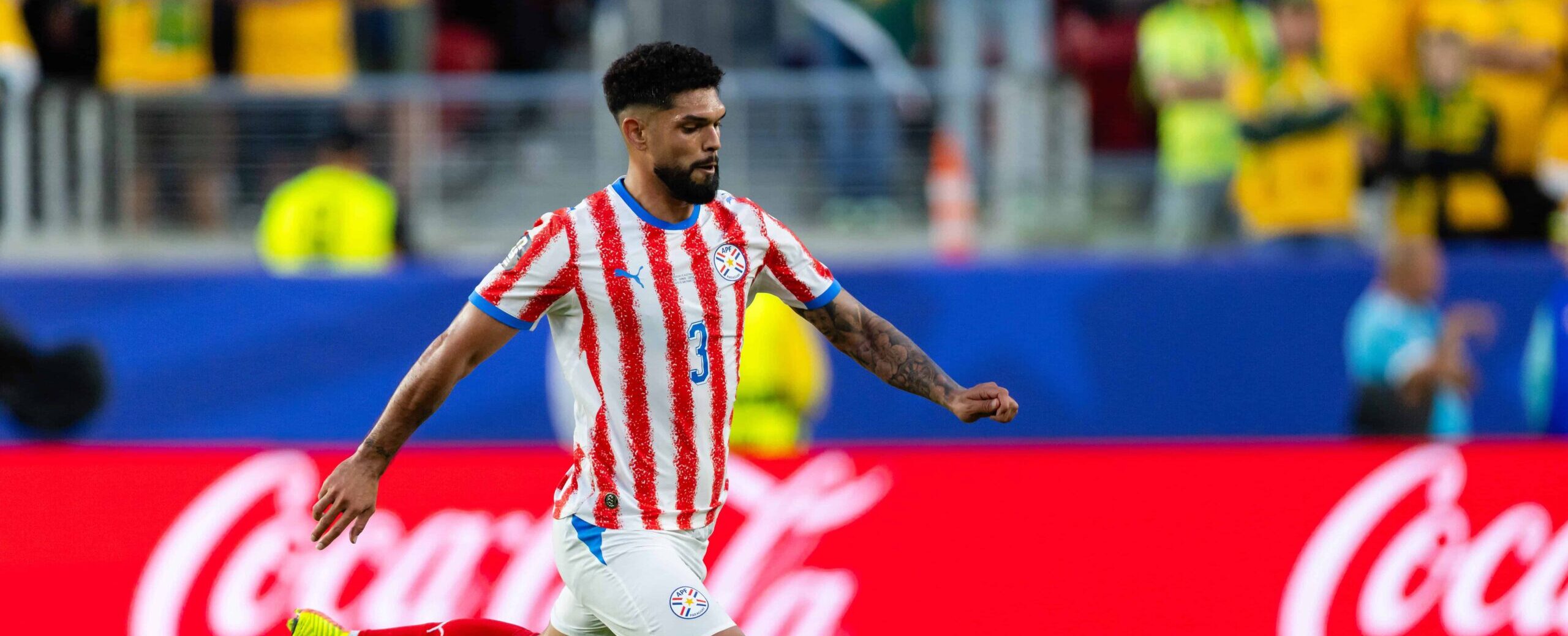 Omar Alderete in action at the World Cup in 2026