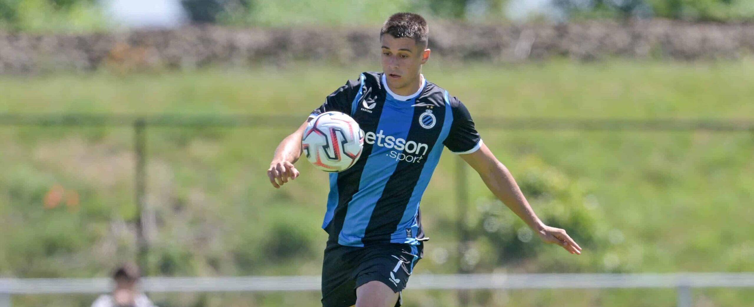 Nicolo Tresoldi in action for Club Brugge in 2026