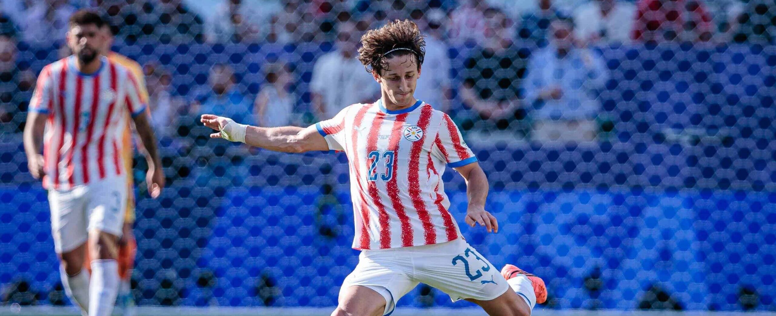 Matias Galarza in action at the World Cup in 2026