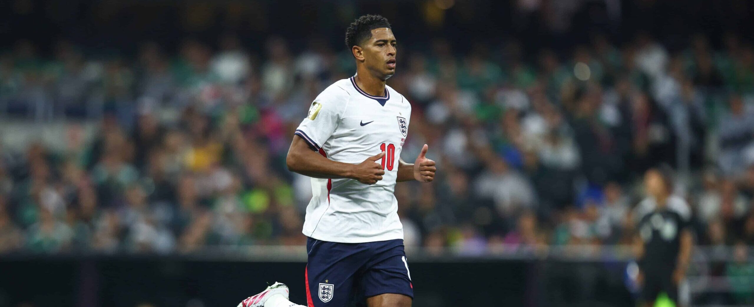 Jude Bellingham in action for England against Mexico at the World Cup 2026