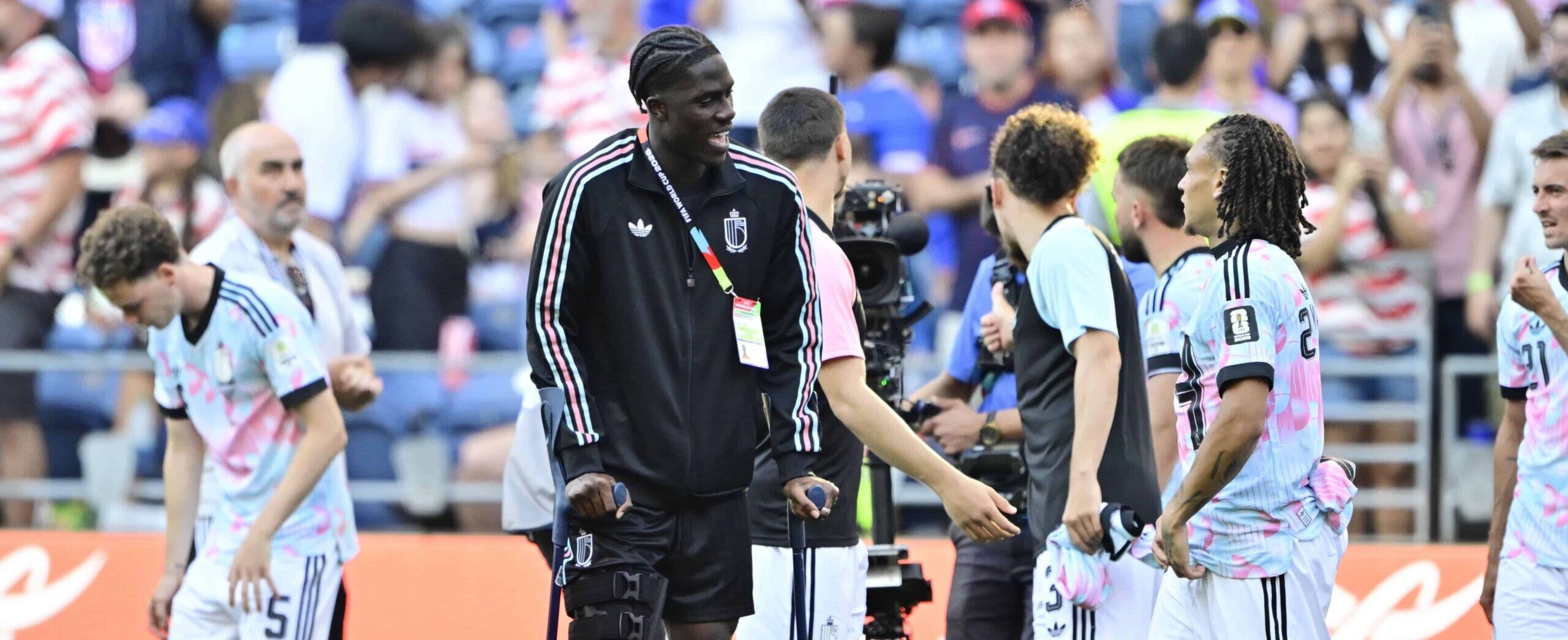 Onana Amadou in action for Belgium in 2026