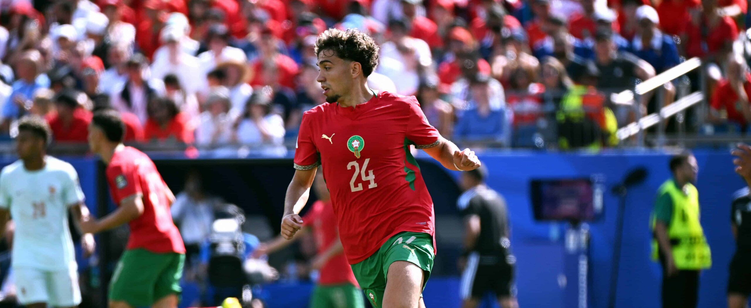Neil El Aynaoui in action for Marokko in 2026