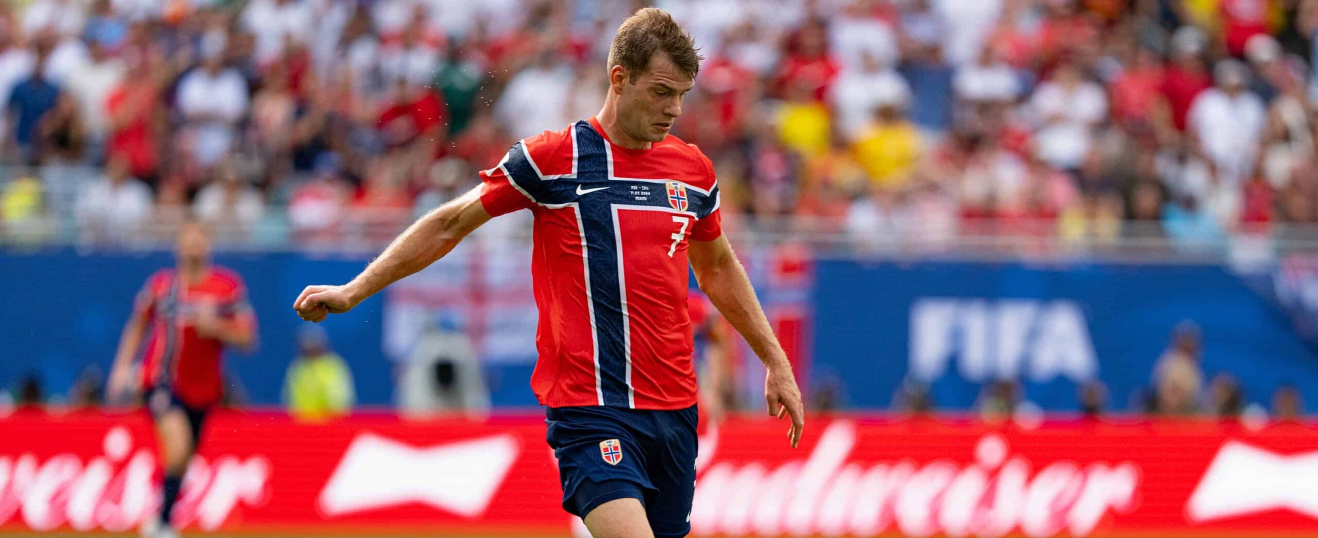 Alexander Sorloth in action for Norway at the World Cup 2026