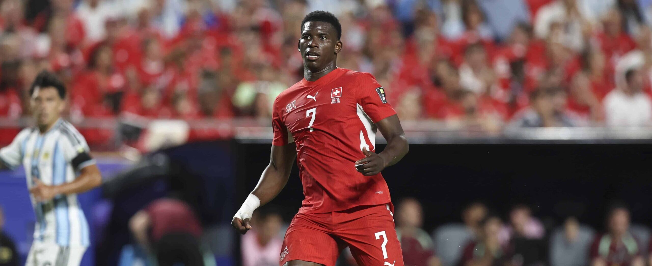 Breel Embolo in action at the World Cup 2026