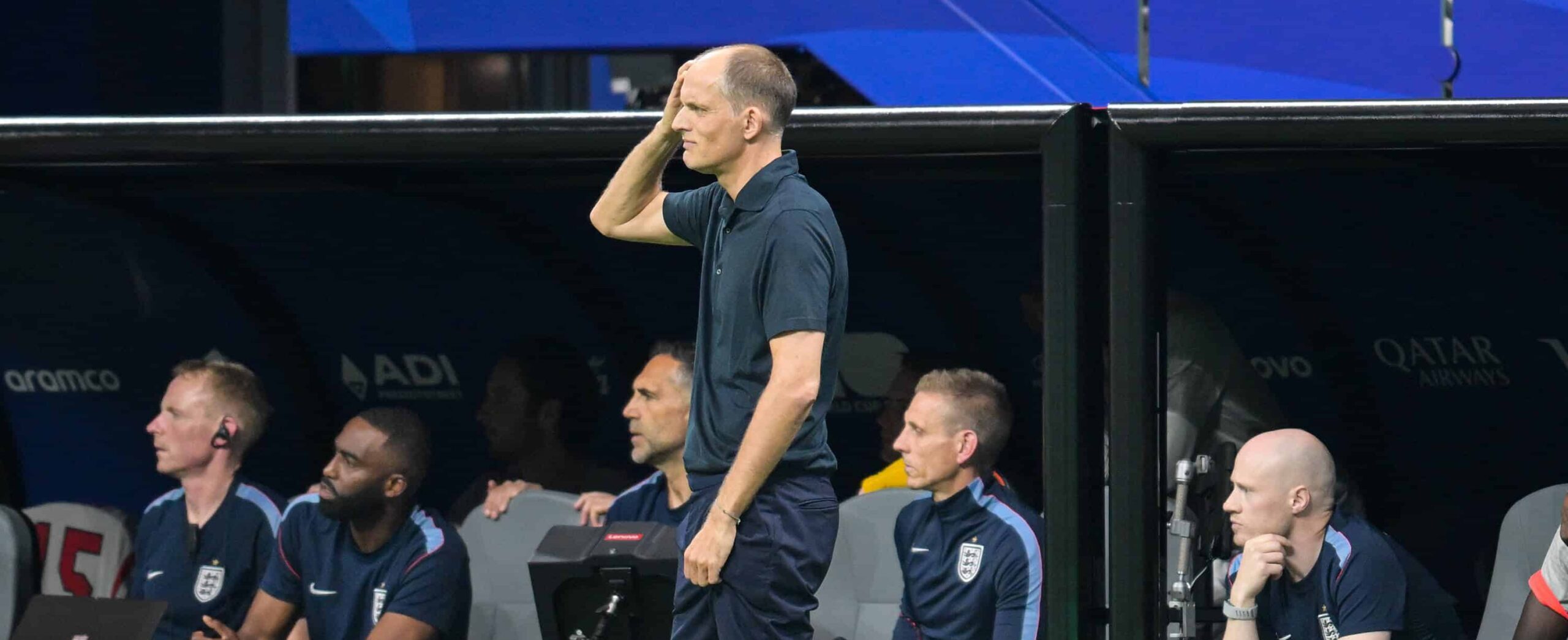 Thomas Tuchel in action for England at the World Cup against Argentina