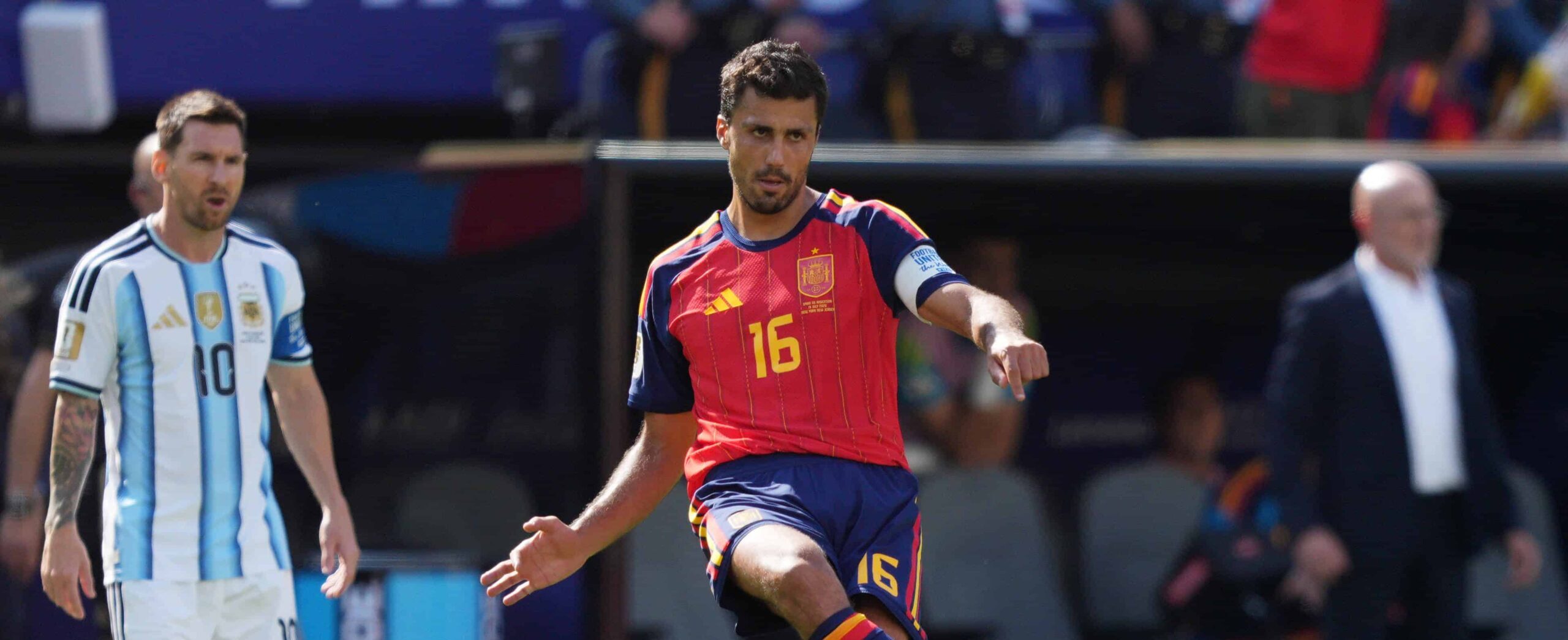 Rodri in action for Spain in 2026