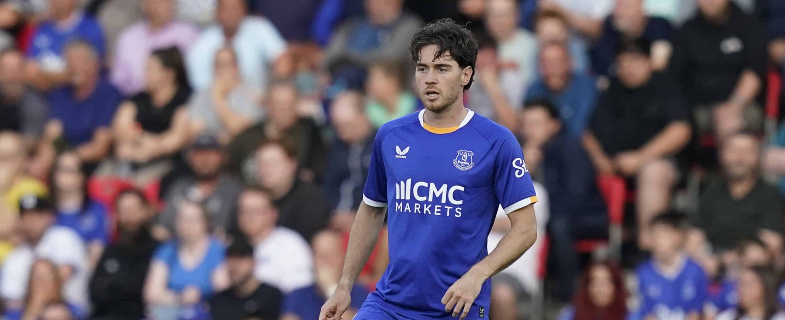 Hayden Hackney in action for Everton in 2026