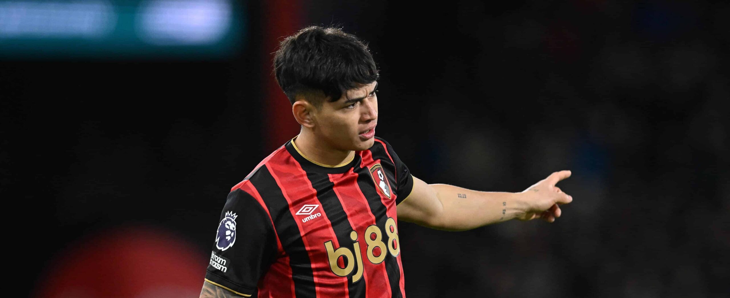 Julio Soler in action for Bournemouth in 2026