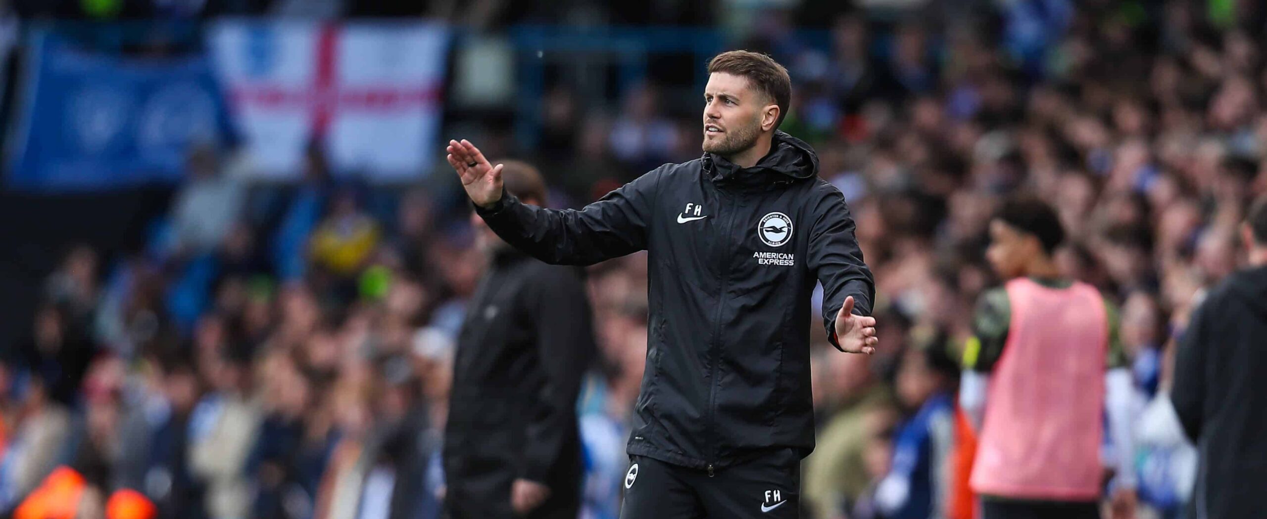 Fabian Hurzeler in action for Brighton in 2026