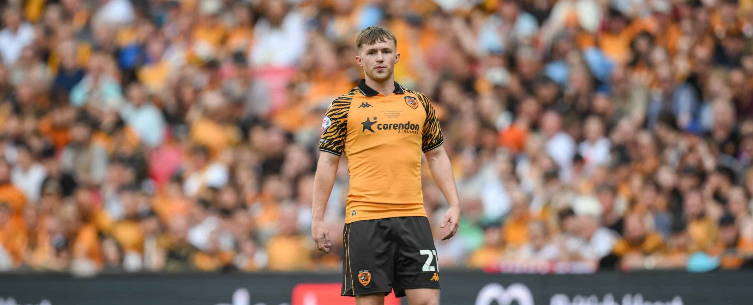 Joe Gelhardt in action for Hull City in 2026
