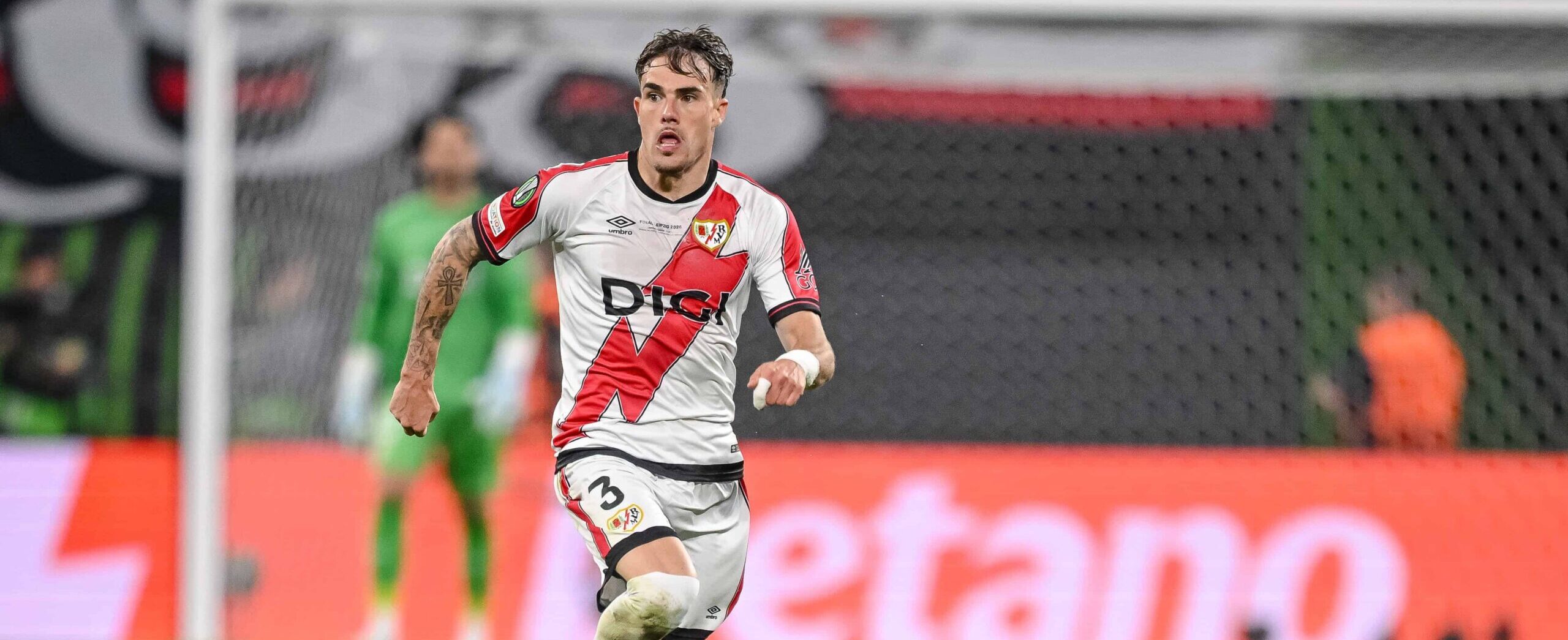 Pep Chavarria in action for Rayo Vallecano in 2026