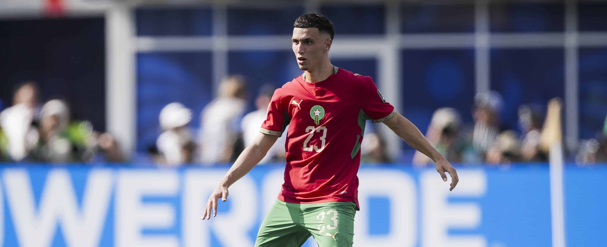 Bilal El Khannouss in action for Marocco in 2026