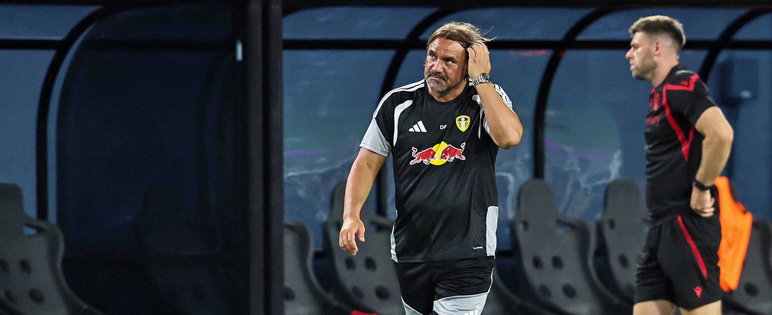 Daniel Farke in action in for Leeds in 2026