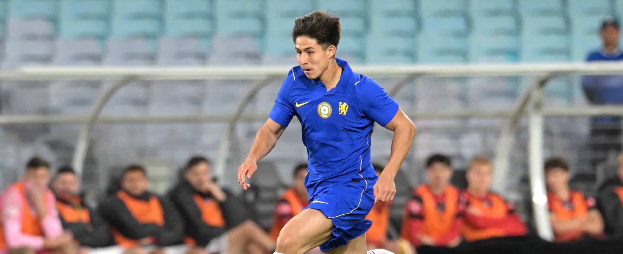 Dastan Satpayev in action for Chelsea in 2026