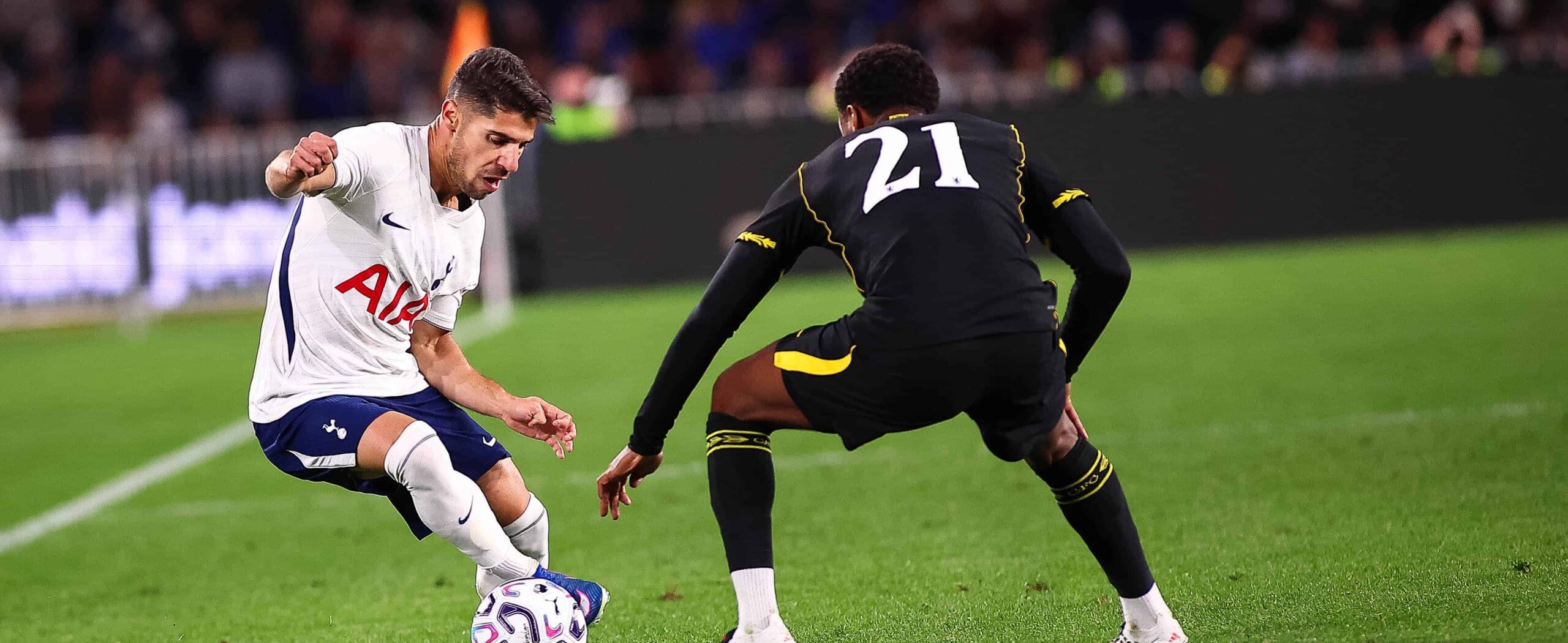 Manor Solomon in action for Spurs in pre-season 2026