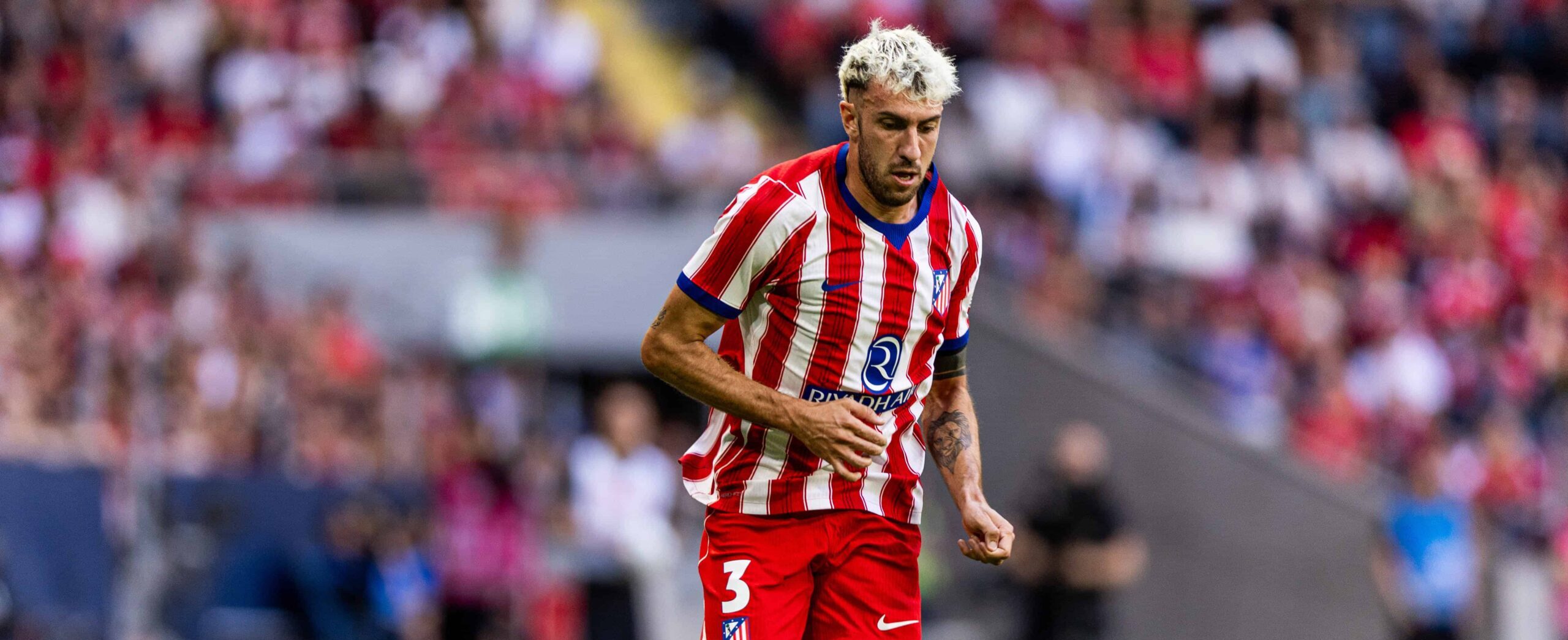Matteo Ruggeri in action for Atlético Madrid in 2026