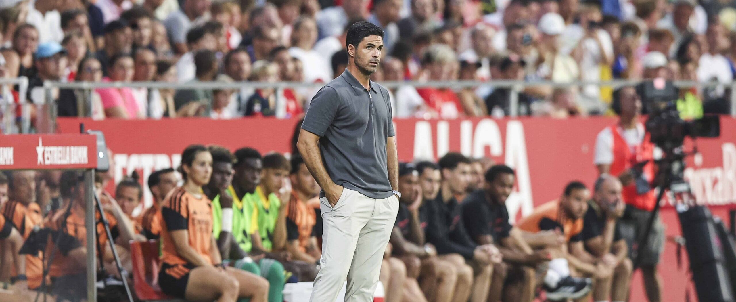 Arteta in action in pre-season 2026