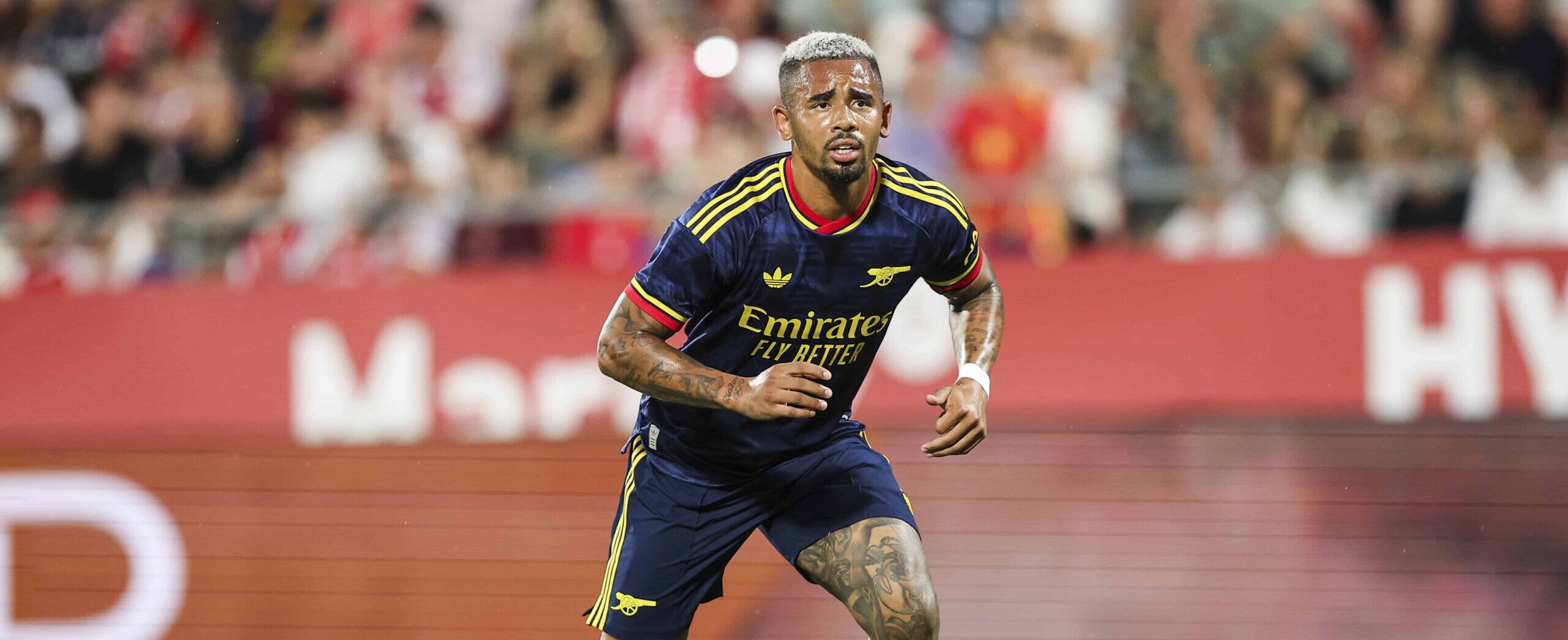 Gabriel Jesus in action for Arsenal in pre-season in 2026