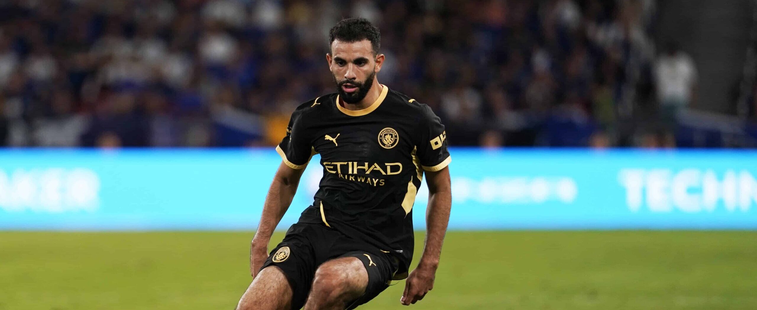 Rayan Ait-Nouri in action for Manchester City in 2026