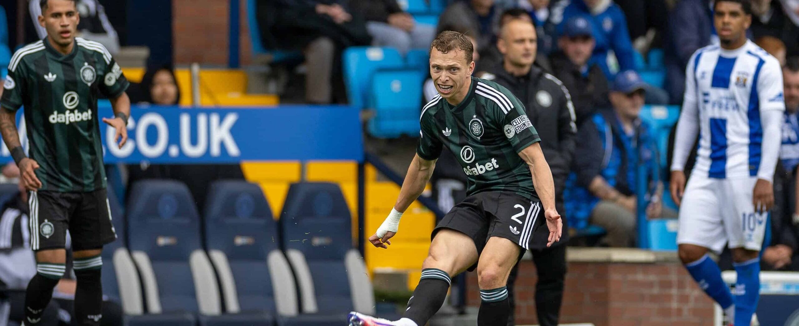 Alistair Johnston in action for Celtic in 2026
