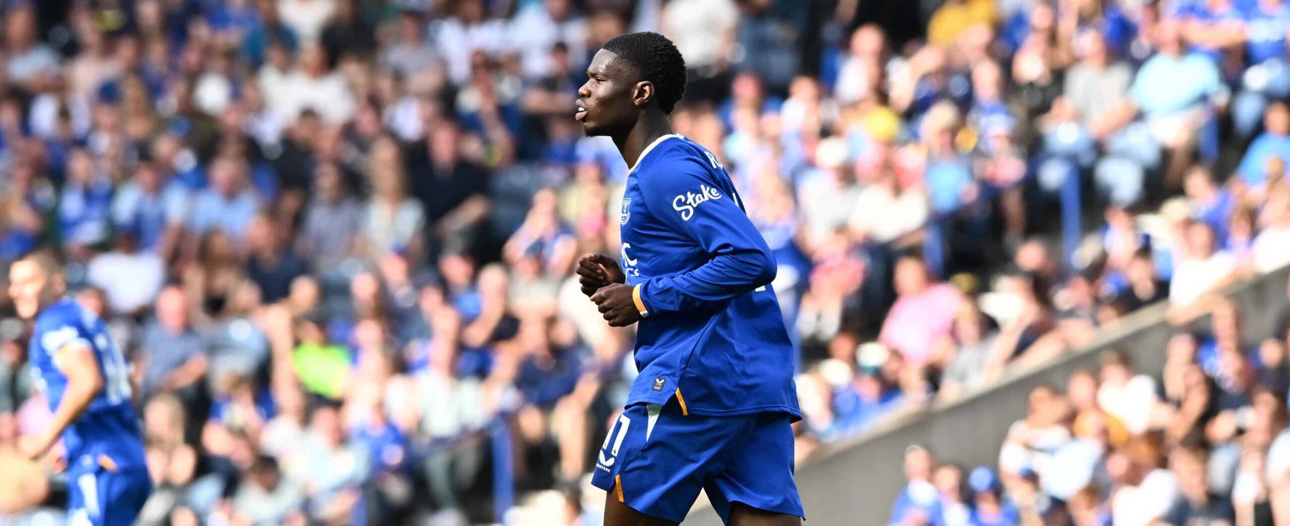 Thierno Barry in action for Everton in 2026