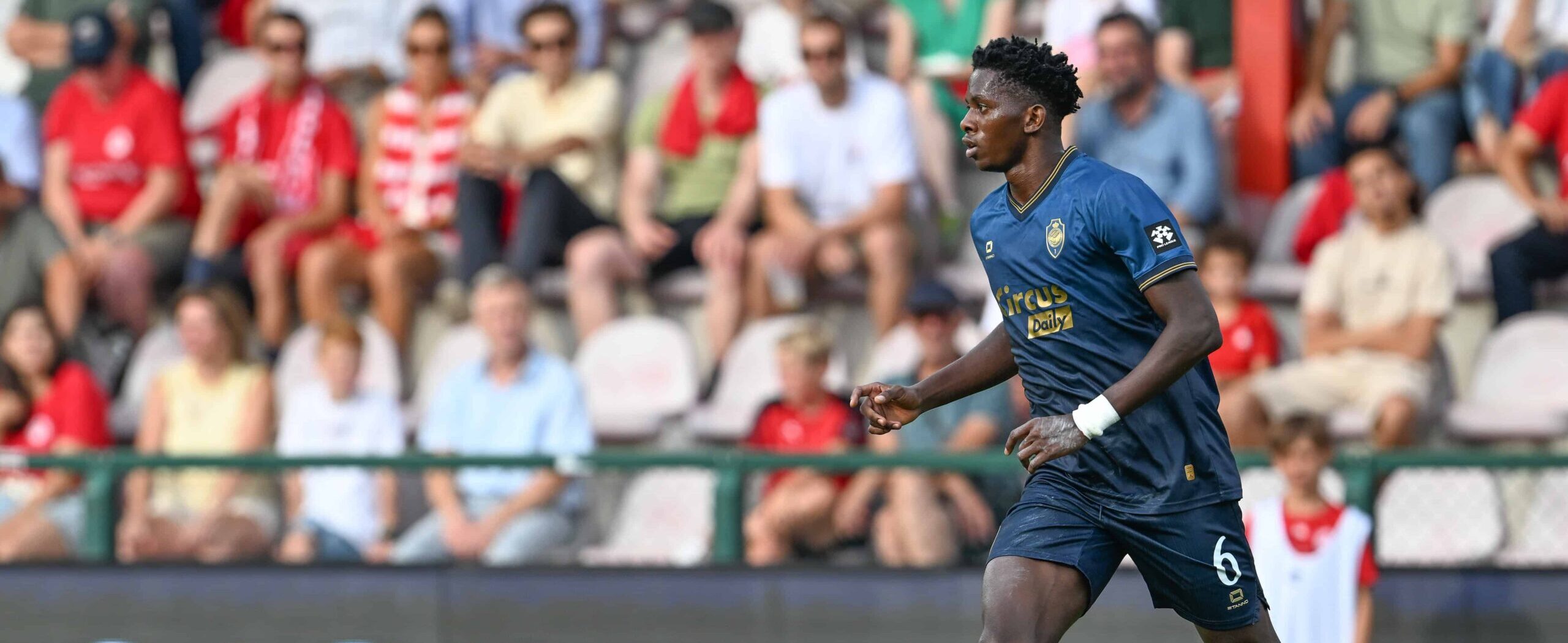 Jules Ahoka in action for Antwerp win 2026