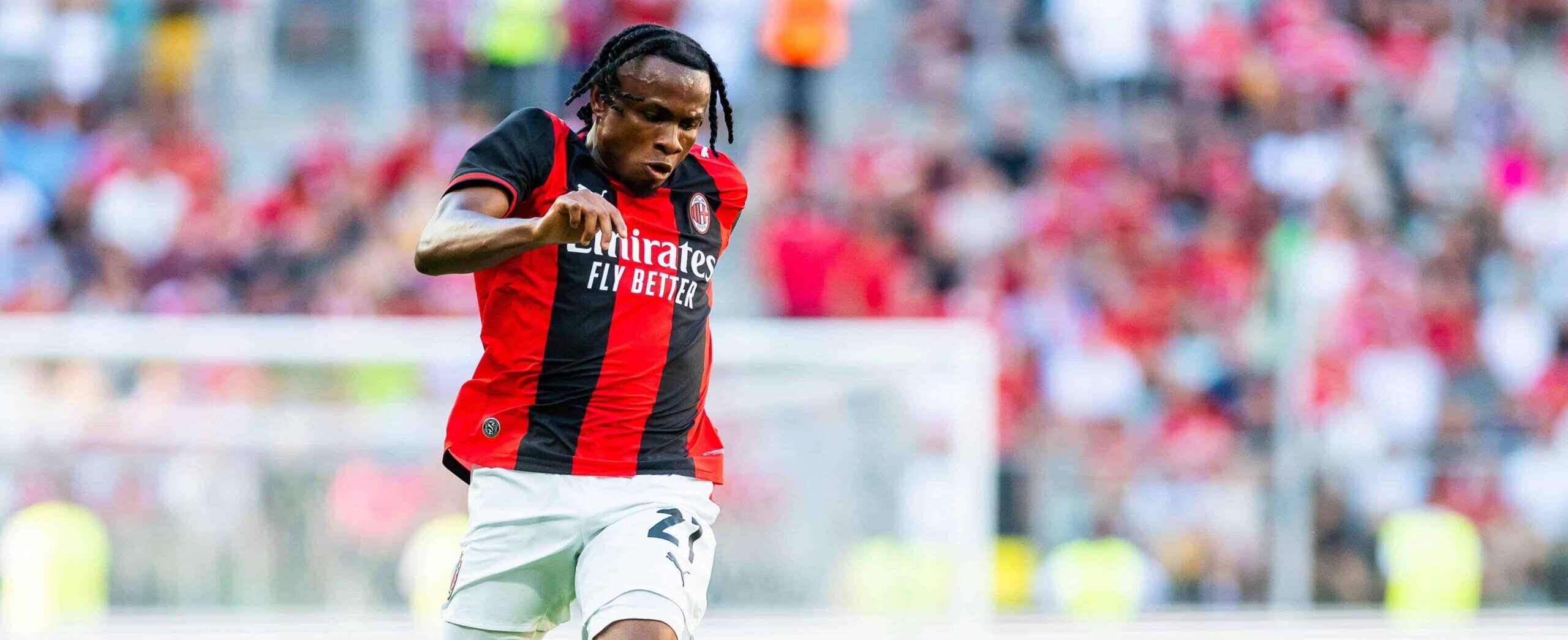 Samuel Chukwueze in action for Milan in 2026
