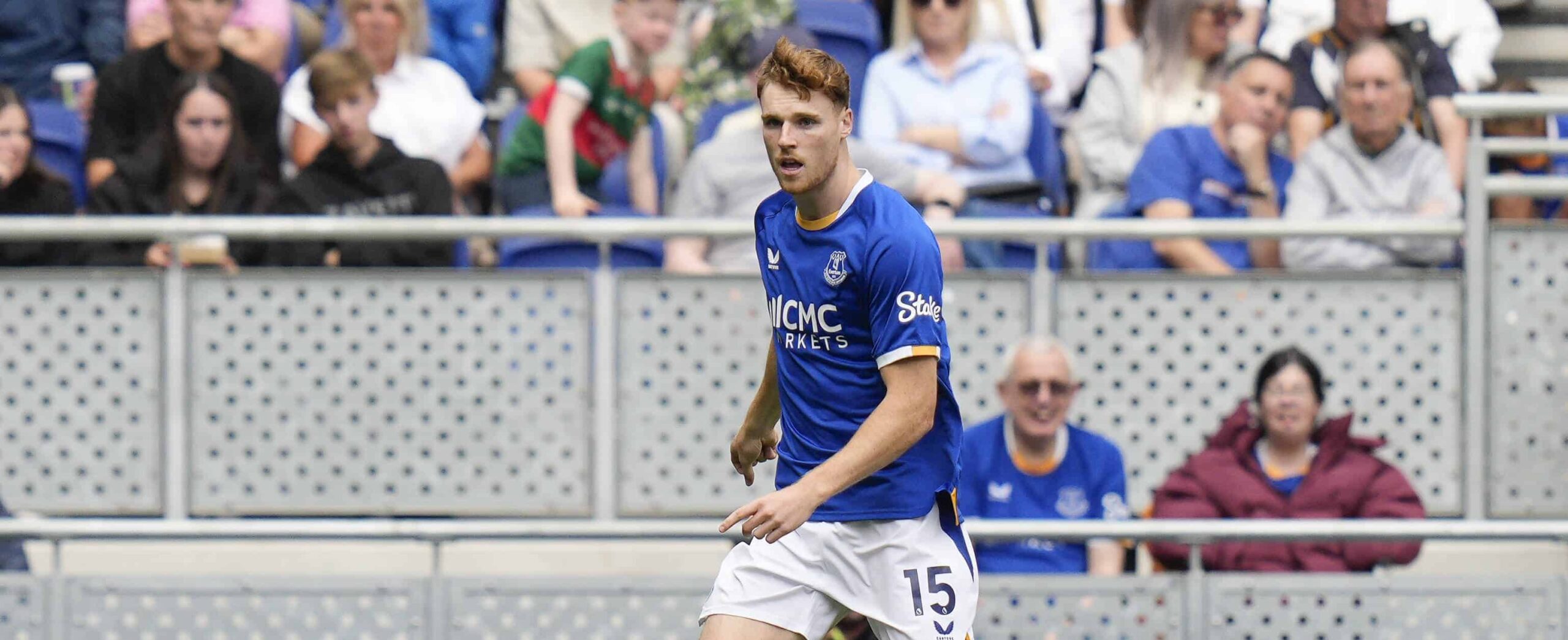 Jake O Brien in action for Everton in 2026