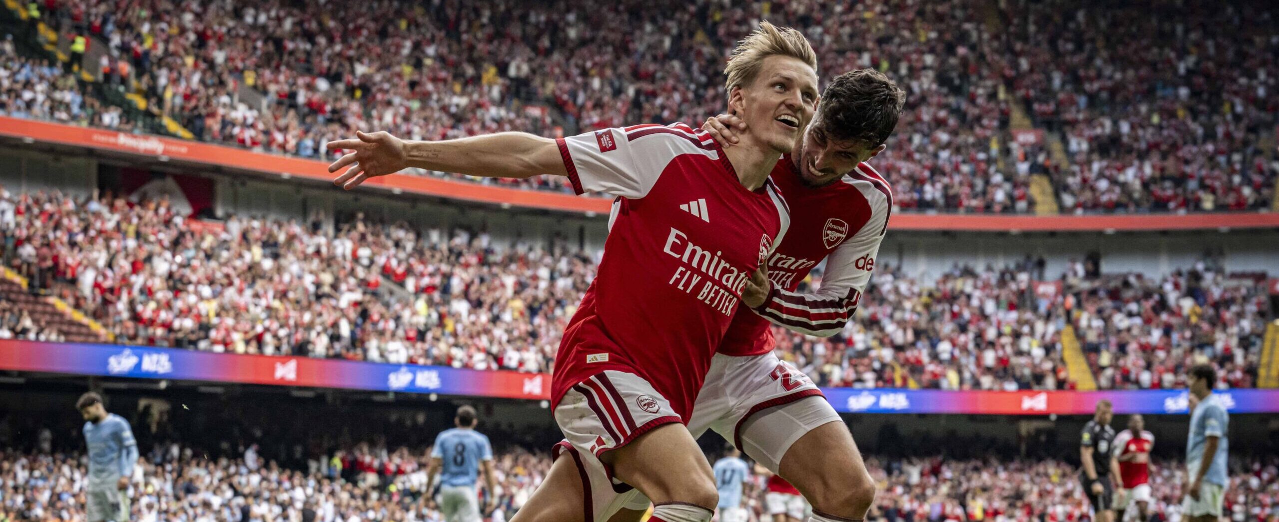 Martin Odegaard in action for Arsenal in 2026
