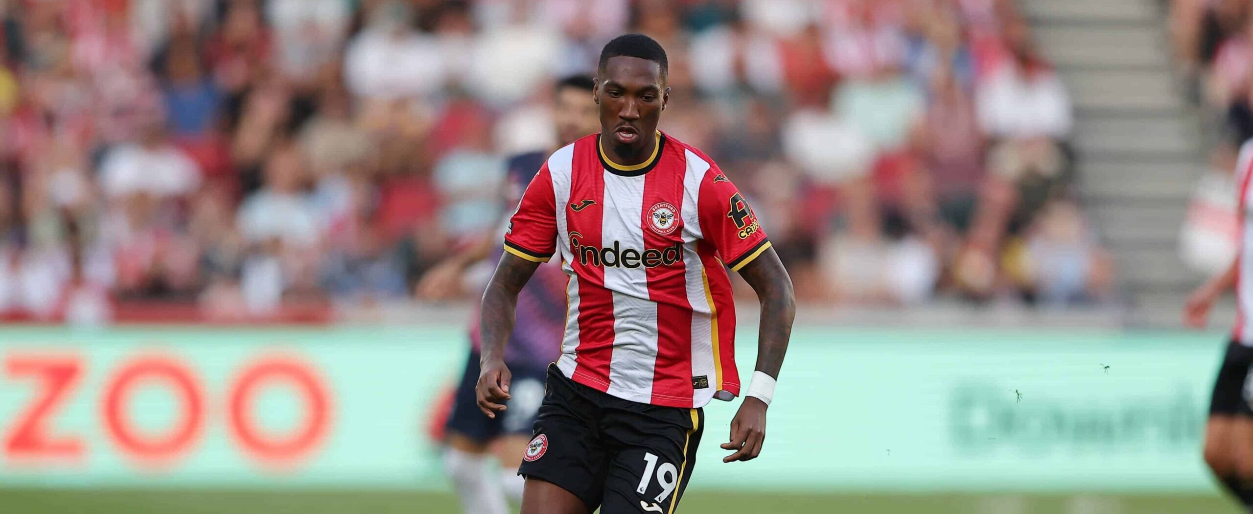 Jaidon Anthony in action for Brentford in 2026