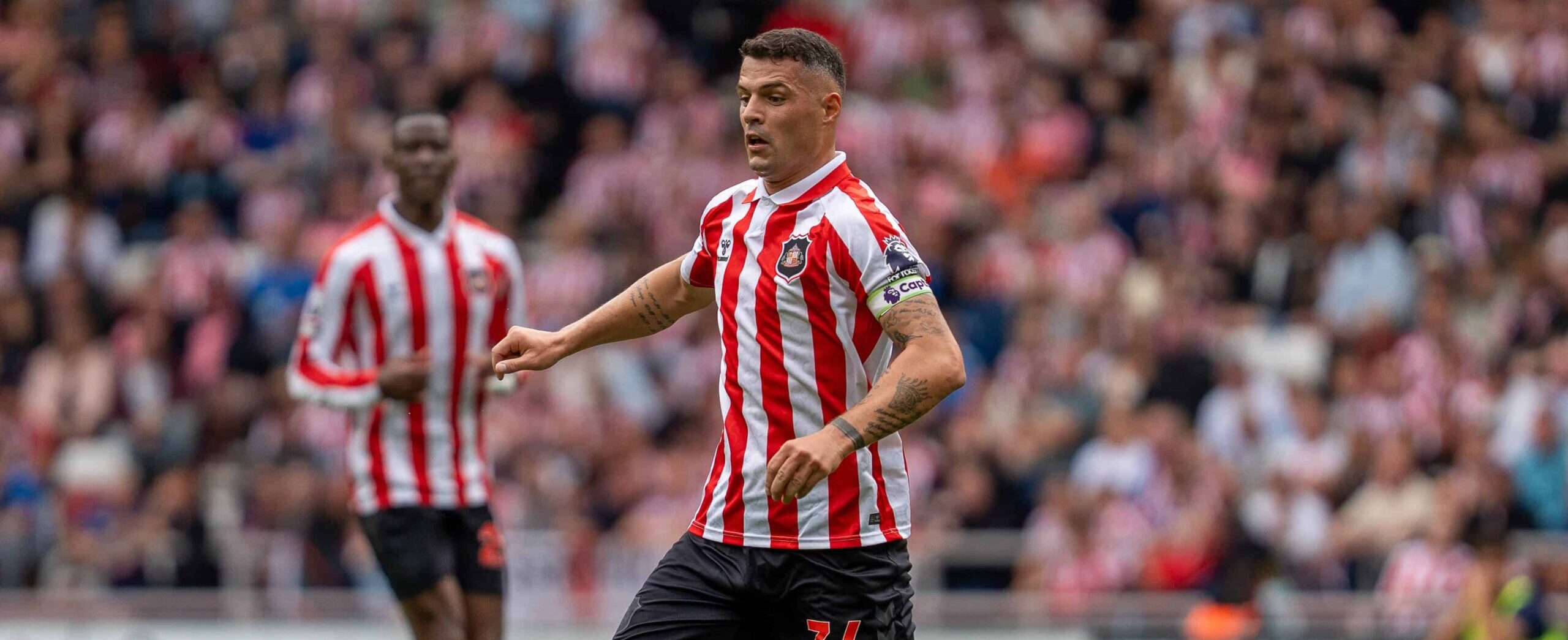 Granit Xhaka in action for Sunderland in 2026