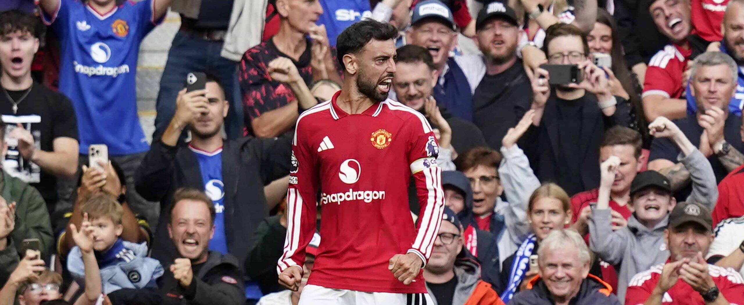 Bruno Fernandes in action for Manchester United in 2026