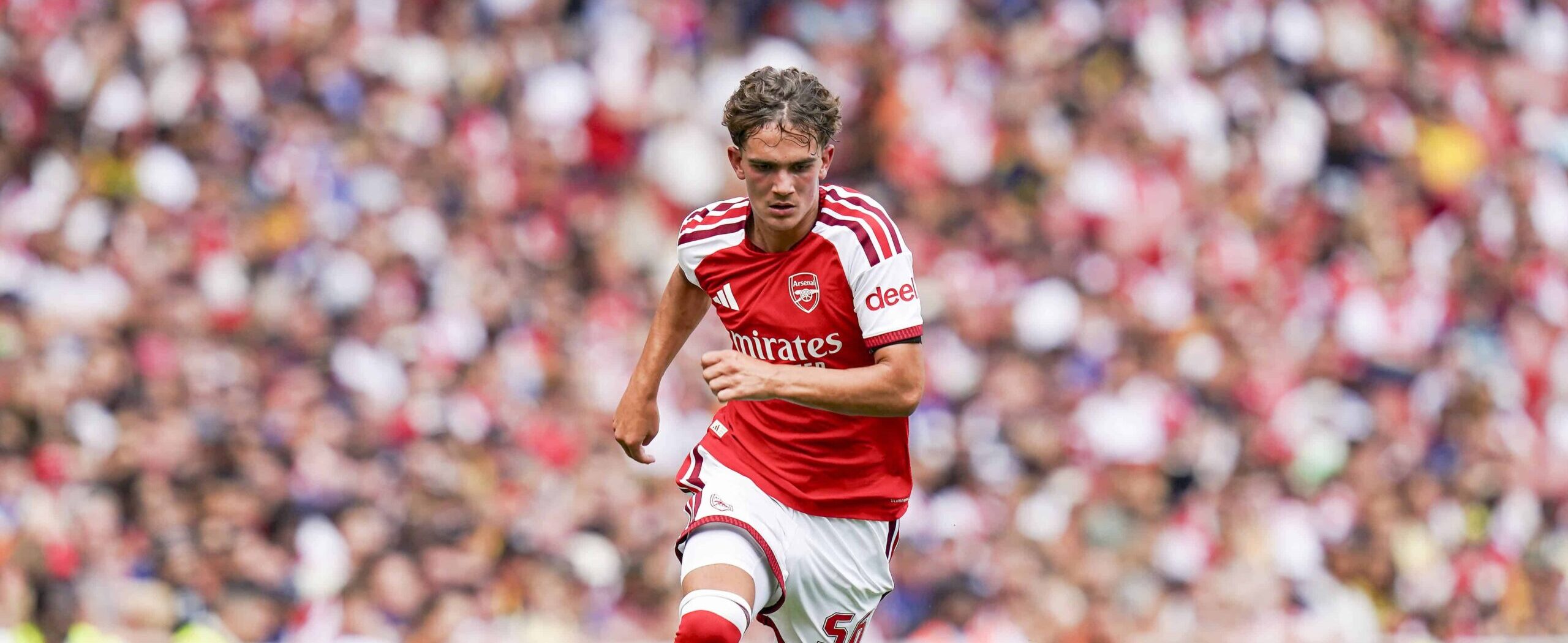Max Dowman in action for Arsenal in 2026