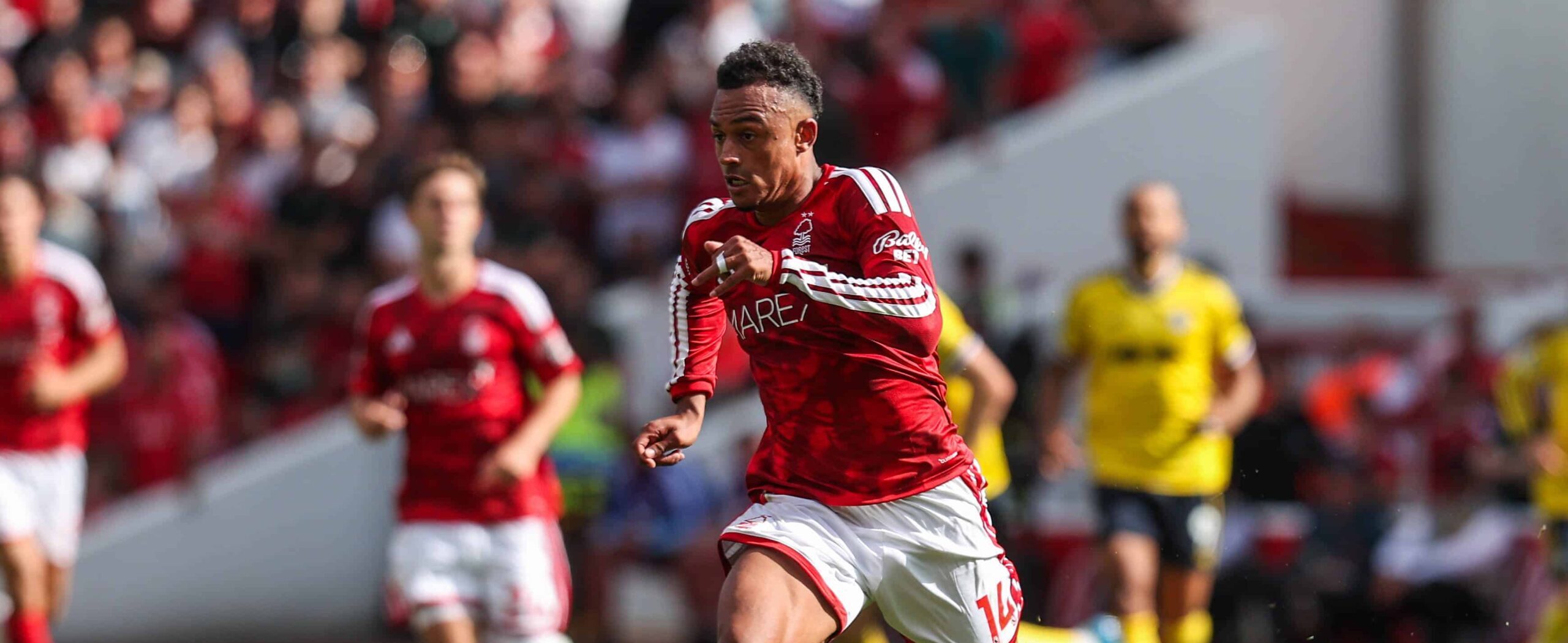 Dan Ndoye in action for Nottingham Forest in 2026