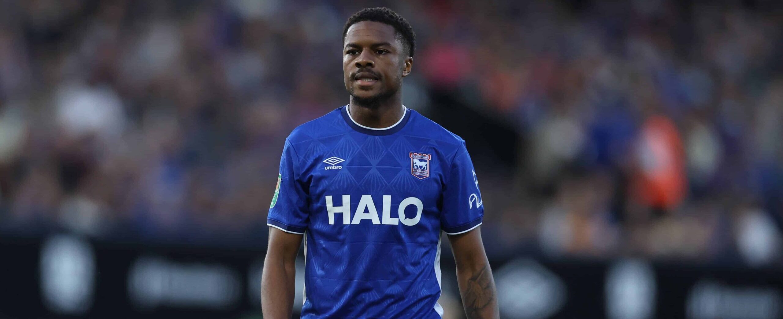 Chuba Akpom in action in action for Ipswich Town in 2026
