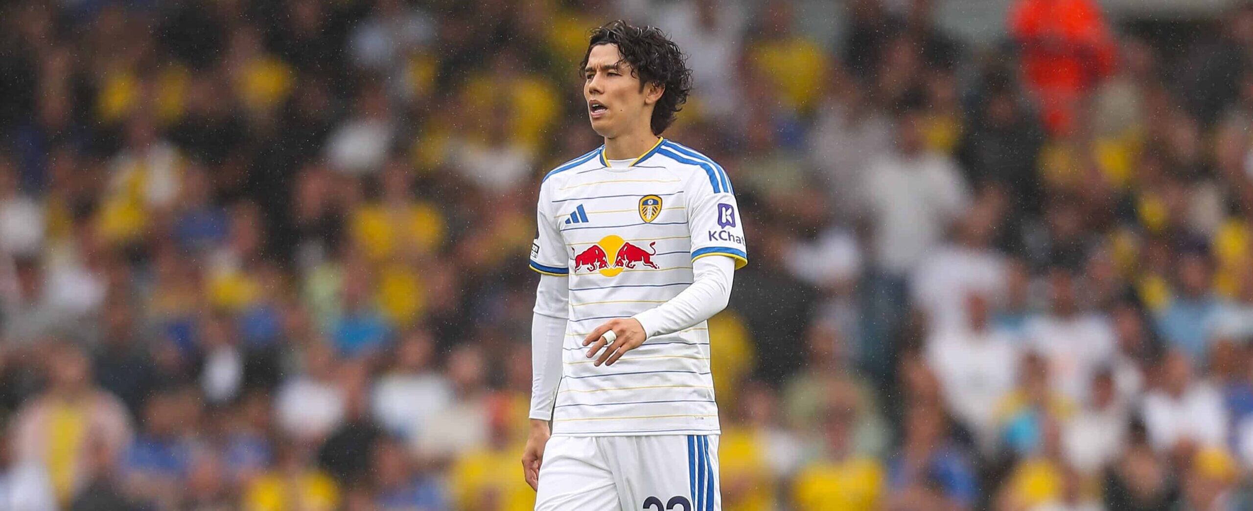 Ao Tanaka in action for Leeds United in 2026